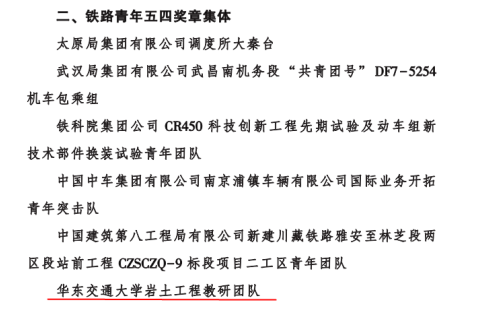 扎进红土地 筑基新赣鄱——记第22届铁路青年五四奖章集体Beat365唯一官方网站岩土工程教研团队